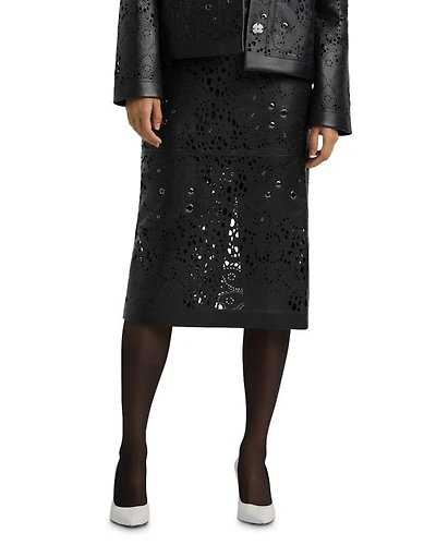 Leather Lace Grommet Skirt