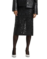 Leather Lace Grommet Skirt