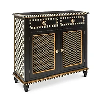 Mackenzie-Childs Courtly Criss-Cross Small Cabinet