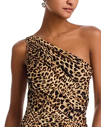 Diana Printed Asymmetric Gown