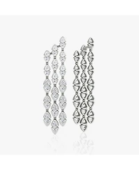 Trillion Cascade Earrings 14K White Gold, 9.64ctw Lab Grown Diamonds