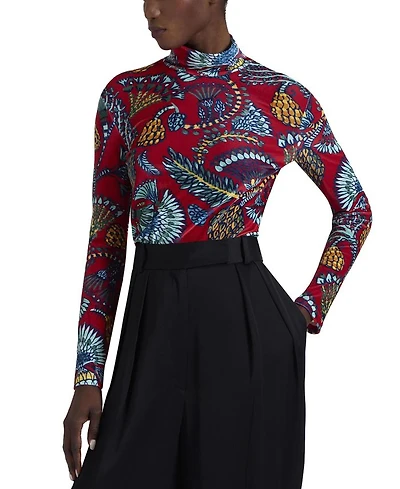 Sicomore Red Turtleneck Top