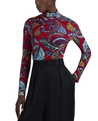 Sicomore Red Turtleneck Top