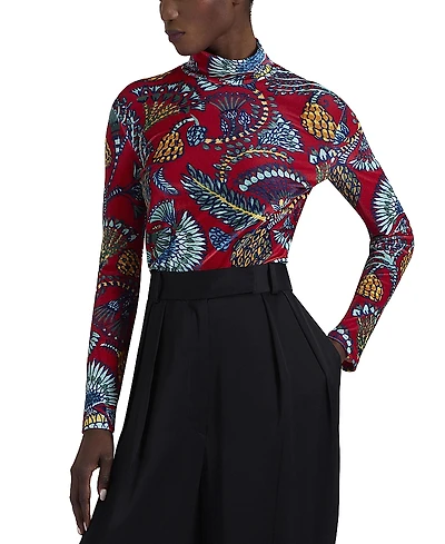 La DoubleJ Sicomore Red Turtleneck Top