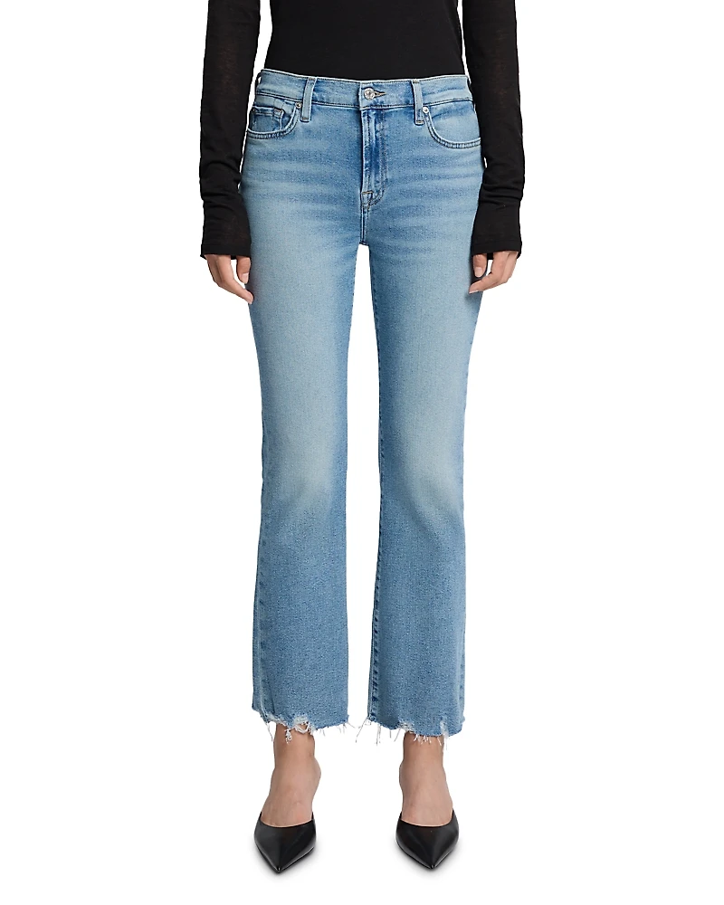 7 For All Mankind Daisy Ankle Bootcut Destructed Jeans