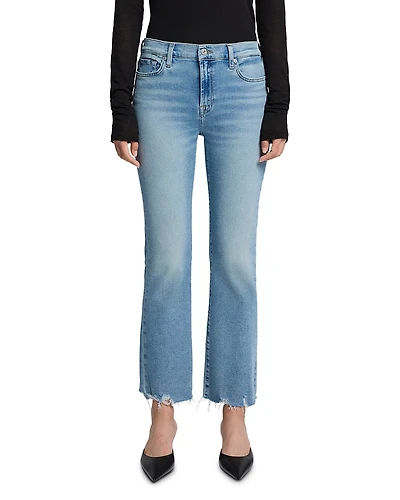 7 For All Mankind Daisy Ankle Bootcut Destructed Jeans