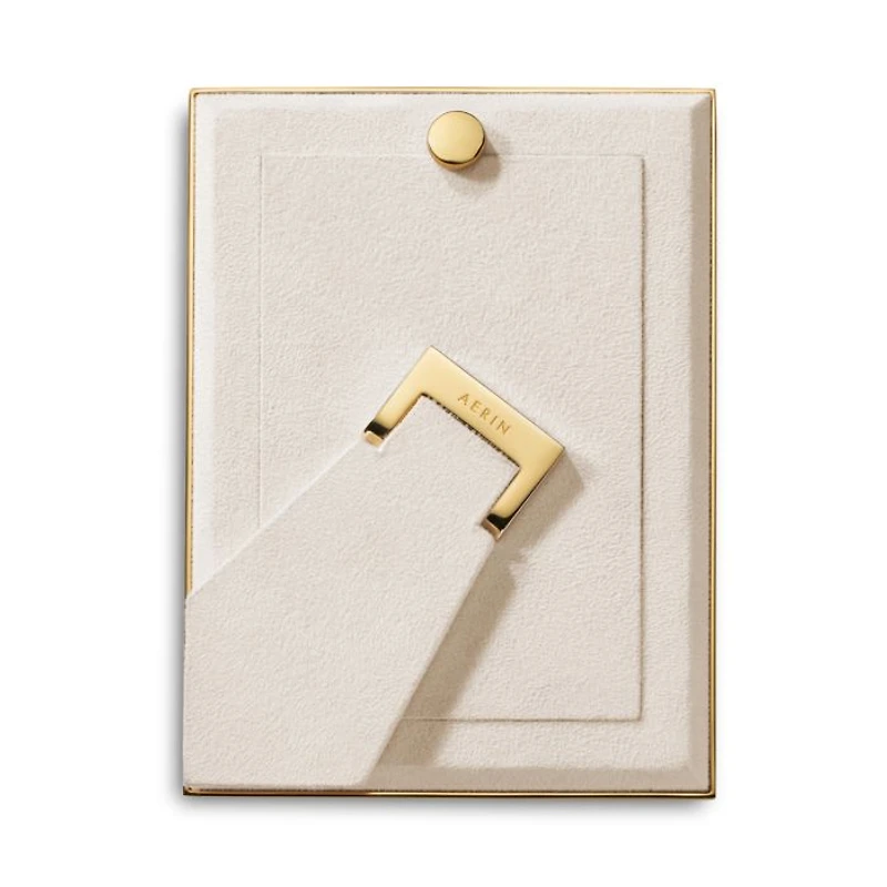 AERIN Classic Croc Leather Frame, Chestnut, 4" x 6"