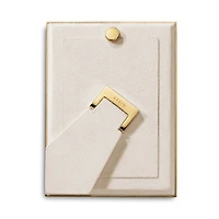 AERIN Classic Croc Leather Frame, Chestnut, 4" x 6"