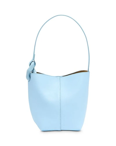 Corner Small Leather Bucket Bag