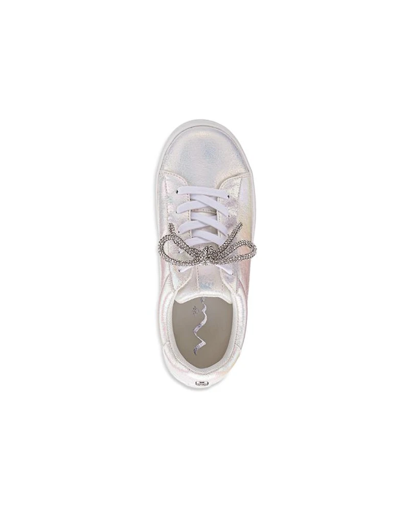 Girls' Kalen Rhinestone Bow Slip On Sneakers