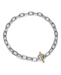 David Yurman Dy Madison Toggle Chain Necklace with 18K Yellow Gold, 20