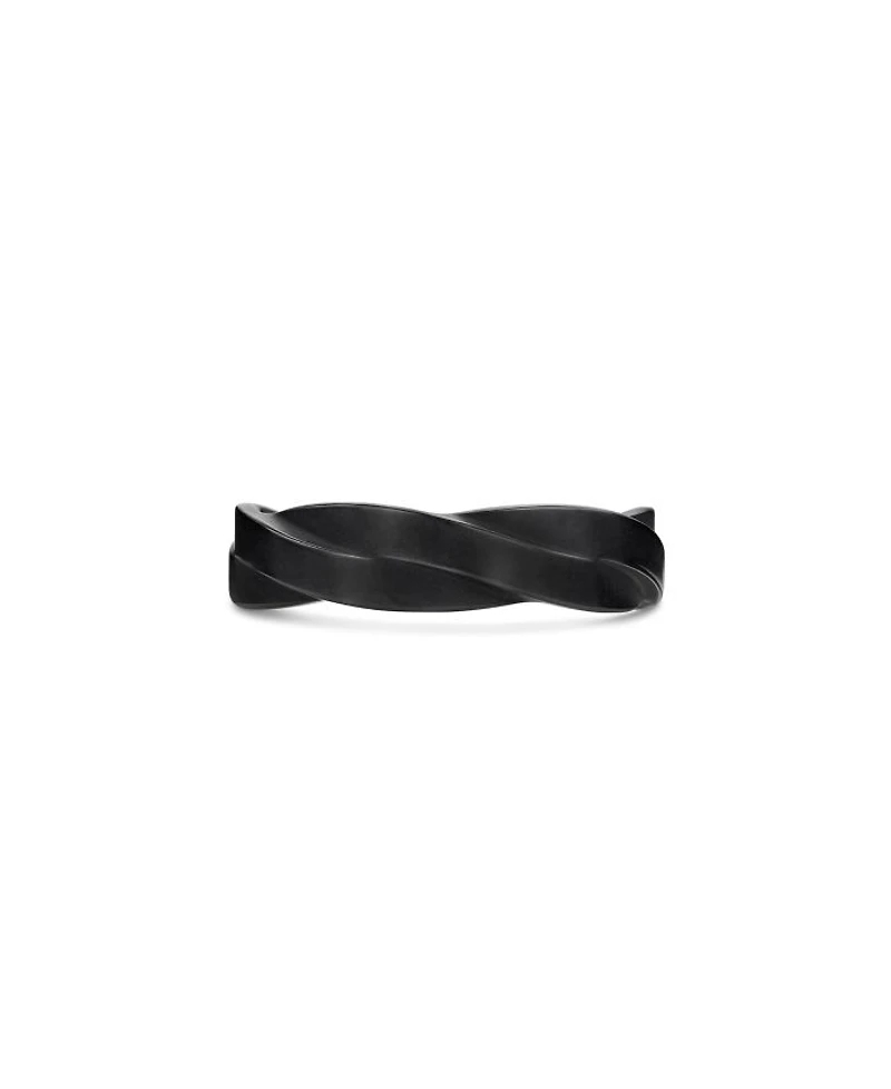 Men's DY Helios Band Ring Black Titanium, 6mm