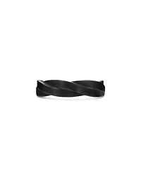 Men's DY Helios Band Ring Black Titanium, 6mm
