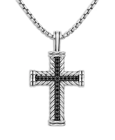 Men's Chevron Cross with Black Diamonds