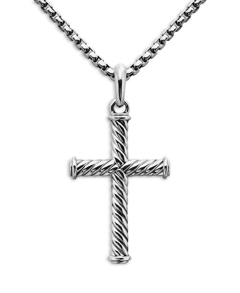 Men's Cable Cross Pendant