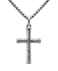 Men's Cable Cross Pendant