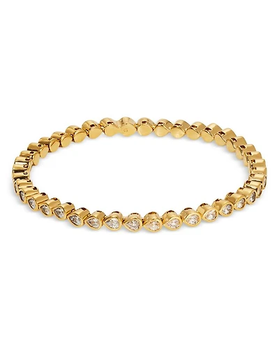 Dazzle Cubic Zirconia Bezel Stretch Bracelet