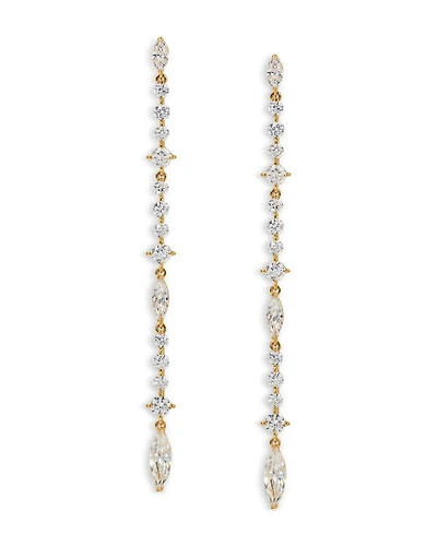 Cassi Cubic Zirconia Marquis & Round Linear Drop Earrings