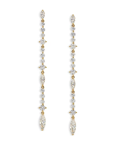 Nadri Cassi Cubic Zirconia Marquis & Round Linear Drop Earrings