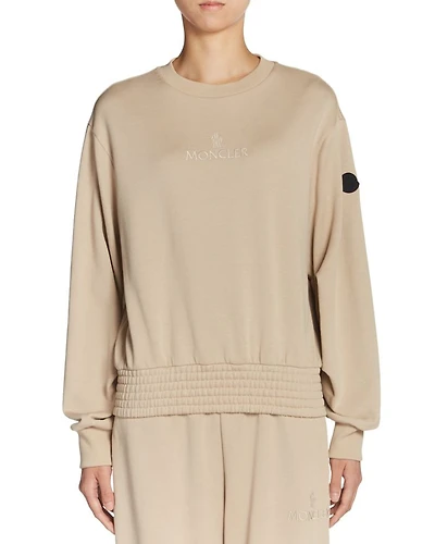 Smocked Hem Sweatshirt