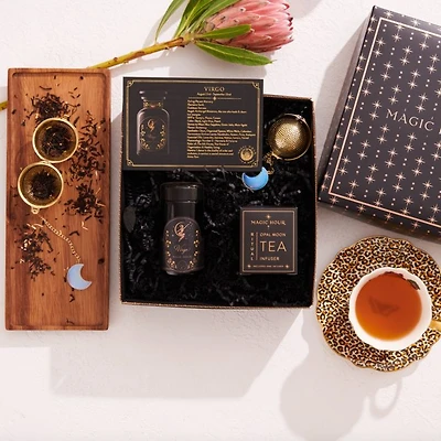 Astrology Minded Mini Gift Set with Opal Moon Strainer, Virgo