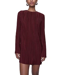 Iris Pleated Long Sleeve Mini Dress