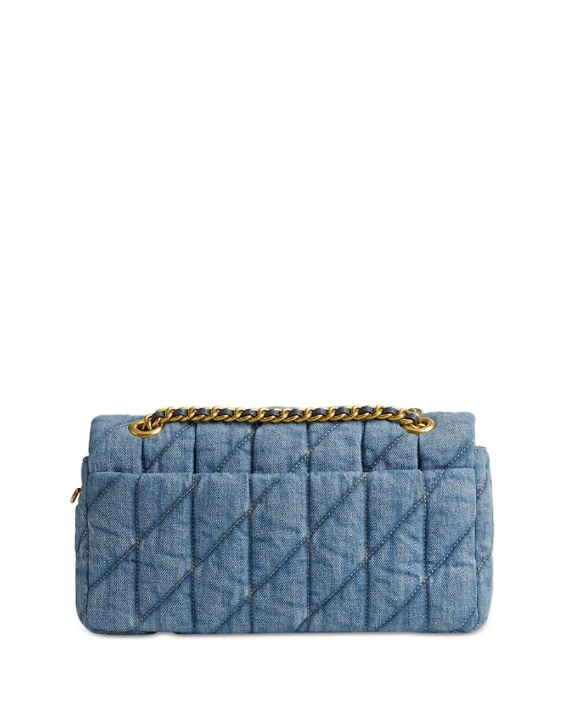 Tabby Small Quilted Denim Shoulder Bag