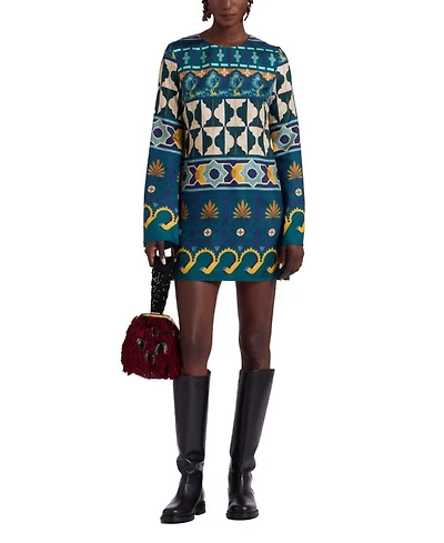 Mini Supreme Swing Dress Casareale Placee Emerald