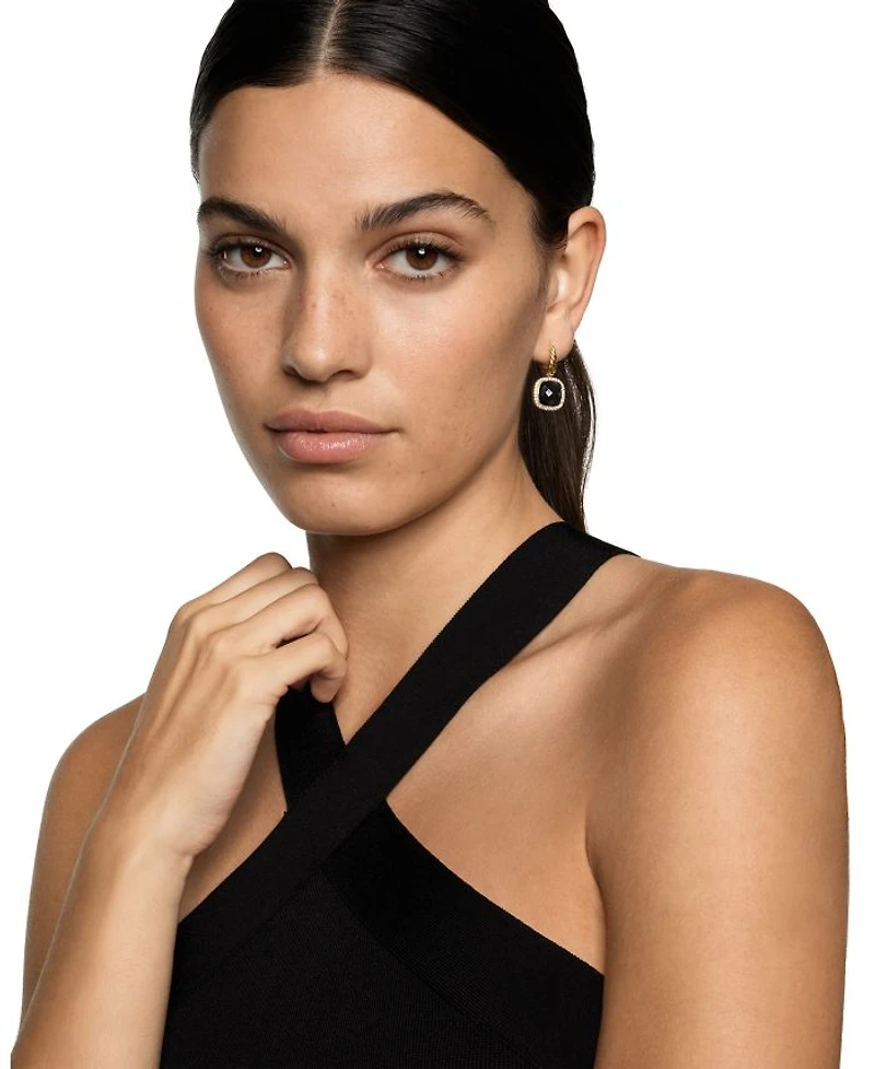 Albion® Drop Earrings in 18K Yellow Gold with Diamonds, 10mm