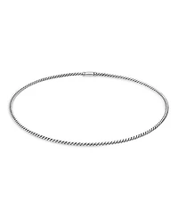 Sterling Silver Sculpted Cable Necklace, 15.5"