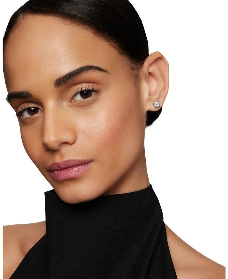 Sterling Silver Petite Chatelaine® Diamond Pavé Stud Earrings