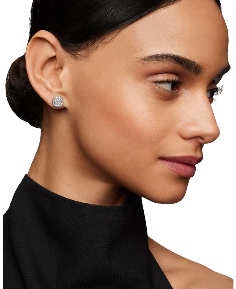 Petite Albion® Stud Earrings with Pavé Diamonds