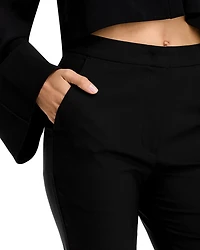 High Rise Cropped Cigarette Pants