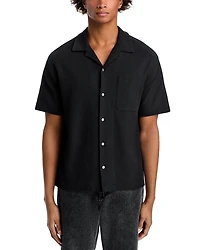 Men's Jacquard Short Sleeve Camp Shirt