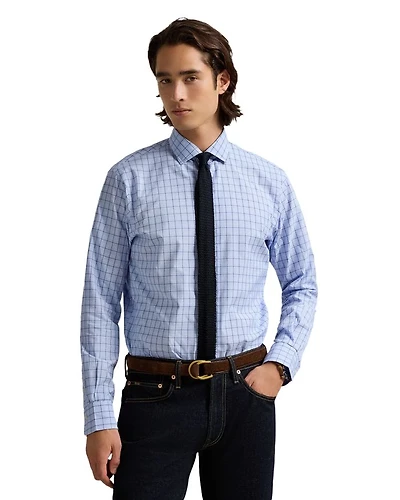 Classic Fit Checked Poplin Shirt