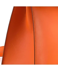 Kelly 32 Handbag Orange Box Calf with Gold Hardware