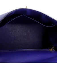 Kelly 32 Handbag Blue Epsom with Gold Hardware