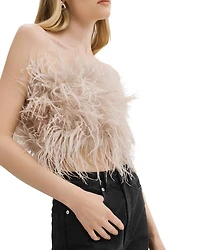 Zaina Feather Bustier Top