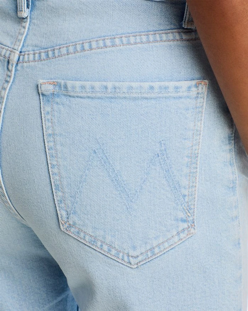 Rider High Rise Denim Bermuda Shorts Cowabunga