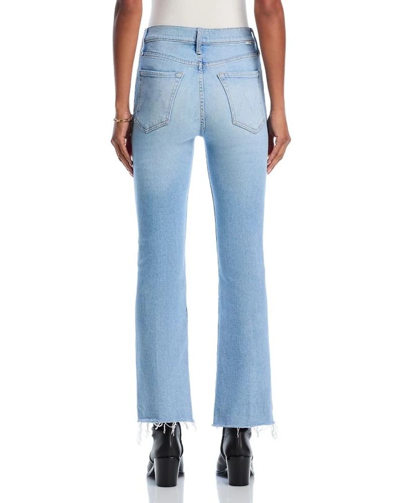 The Tripper Flood High Rise Fray Flare Jeans Look Ma No Hands