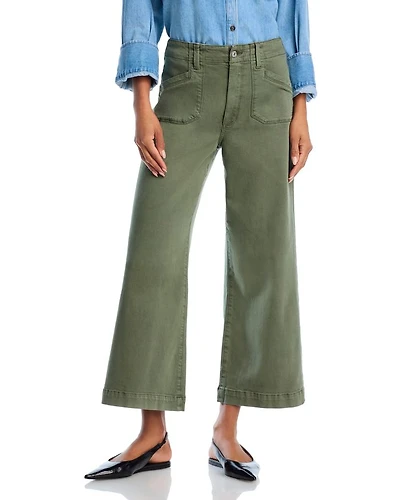 Anessa High Rise Wide Leg Ankle Jeans Vintage Ivy Green