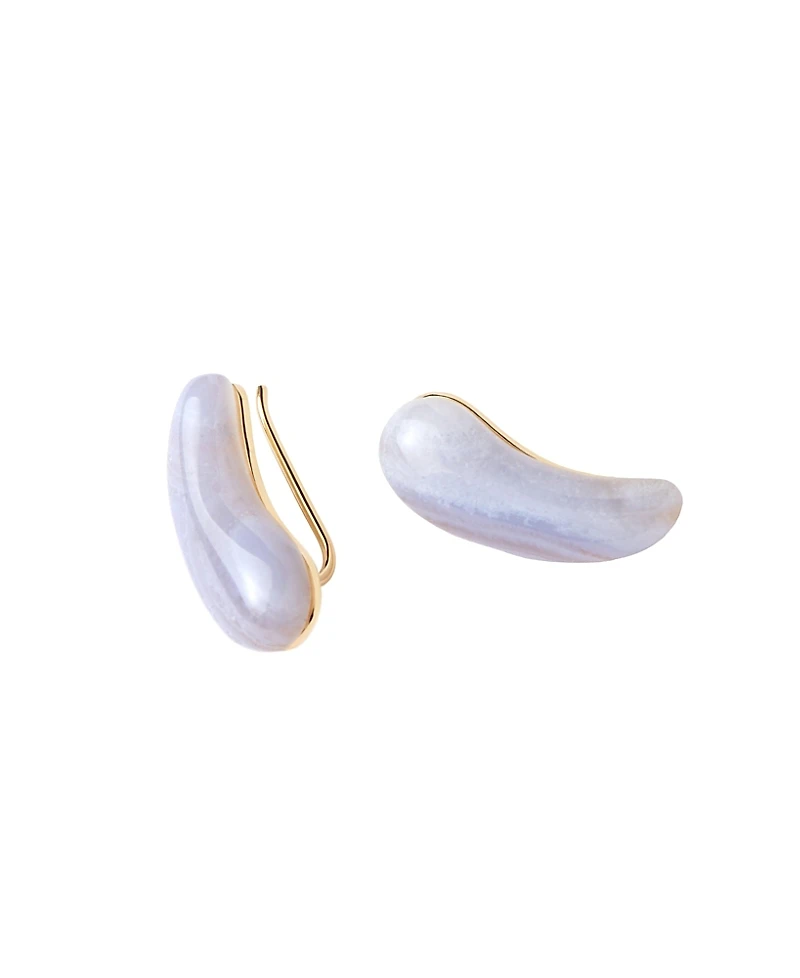 Pdpaola Women's Agate Aqua Earrings