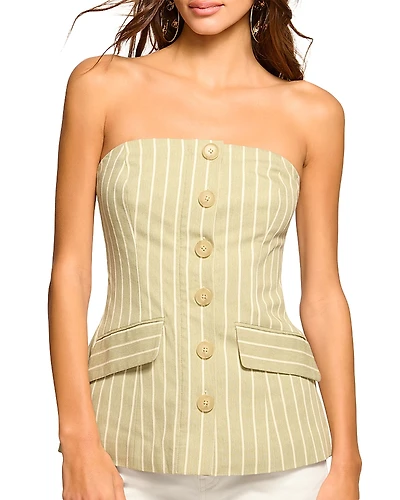 Ramy Brook Tiffany Striped Strapless Top