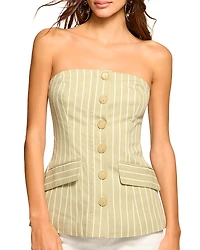 Ramy Brook Tiffany Striped Strapless Top
