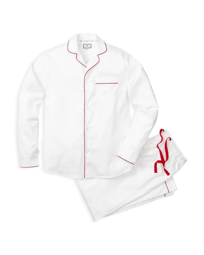 Brushed Cotton Twill Piped Pajama Set