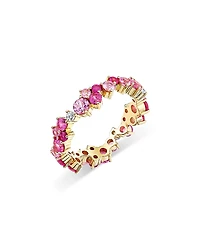 Sydney Evan 14K Yellow Gold Wicked Pink Sapphire, Amethyst, & Diamond Glinda Ring