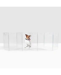 Clear Freestanding Pet Gate Zig Zag
