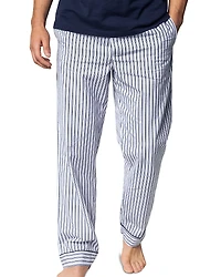 Petite Plume Cotton Twill Ticking Stripe Pajama Pants