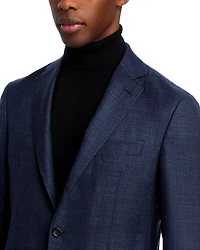 Kei Melange Hopsack Unstructured Regular Fit Sport Coat