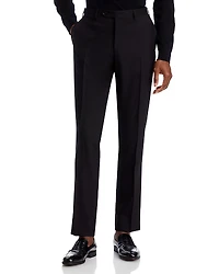 Canali Capri Melange Solid Slim Fit Dress Pants
